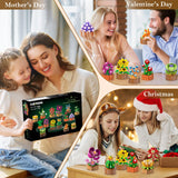 15 Pack Flowers Plants 3.6MM Mini Building Sets - 1314PCS Flower Succulents Botanical Collection for Home Office Décor Block Toy, Party Favors for Christmas Mother's Day Birthday Adults Kids Girls 10+