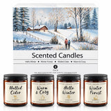 Scented Candles, 4 Pack Soy Candles Winter Gift Set, 28 oz