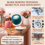 SPEENSUN 3.5 OZ Yarn Ball Winder, Low Noise Spinner for Crocheting, Grey