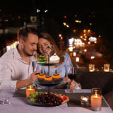 Lucky Will Black Tiered Dessert Serving Tray for Kid's Party Supplies Favors 3 Tier Cupcake Cake Stand for Birthday Tea Afternoon Halloween Christmas Candy Bar