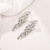 EleQueen Women's Sparkle Clear Crysatl Bridal Earrings bridal for Wedding