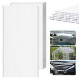 6 Pcs Polycarbonate Greenhouse Panels,4' x 2' x 0.16'' Twin-Wall Plastic roof Panels,Waterproof UV Protected Clear Corrugated Polycarbonate Sheet for All Weather Outdoor Garden Greenhouse Replacement