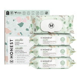 The Honest Company Clean Conscious Multi-Use Wipes | Hypoallergenic + Unscented for Sensitive Skin | Over 99% Water, Compostable, Plant Based, Baby Wipes | Rose Blossom, 288 Count