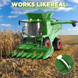 Remote Control Combine Harvester Tractor Toy with Corn Head, RC Tractor Toys for Kids 3+, Light/Spray/Sound/1/24 Scale, Farm Toy Combine Harvester for Kids, Christmas Birthday Gift 2025
