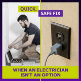 Snug Plug Loose Outlet Plug Fix & Outlet Insert | Prevent Plug from Being Unplugged & Save Money On Electricians – Clear Plastic Plugs for Outlets Keep Loose Plugs Secure – (25/Pack Clear)