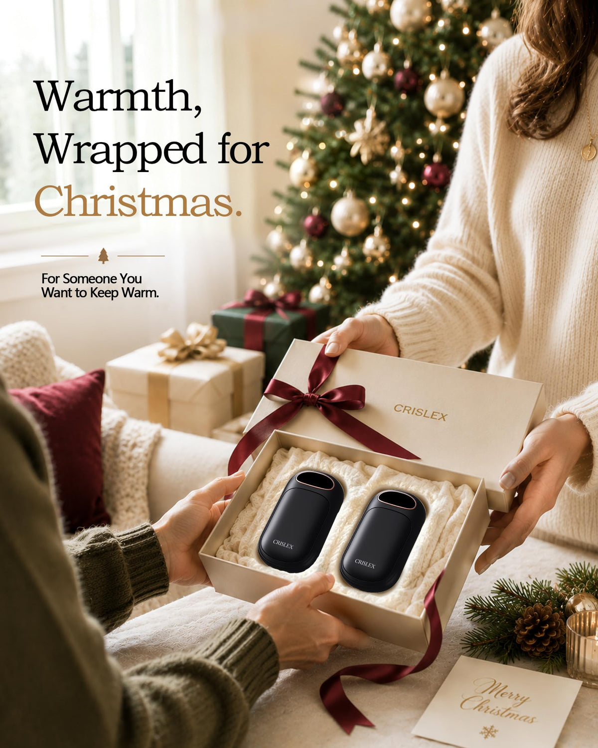 Hand Warmers Rechargeable 2 Pack, Smart LED Display, Long-Lasting Safe Warm