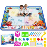 Water Doodle Mat,Kids Painting Mat, Toddlers Drawing Writing Toys,Reusable Coloring Mat, Birthday Christmas Gifts for 3 4 5 6 7 8 Years Old Boys Girls, 40 x 32 Inches