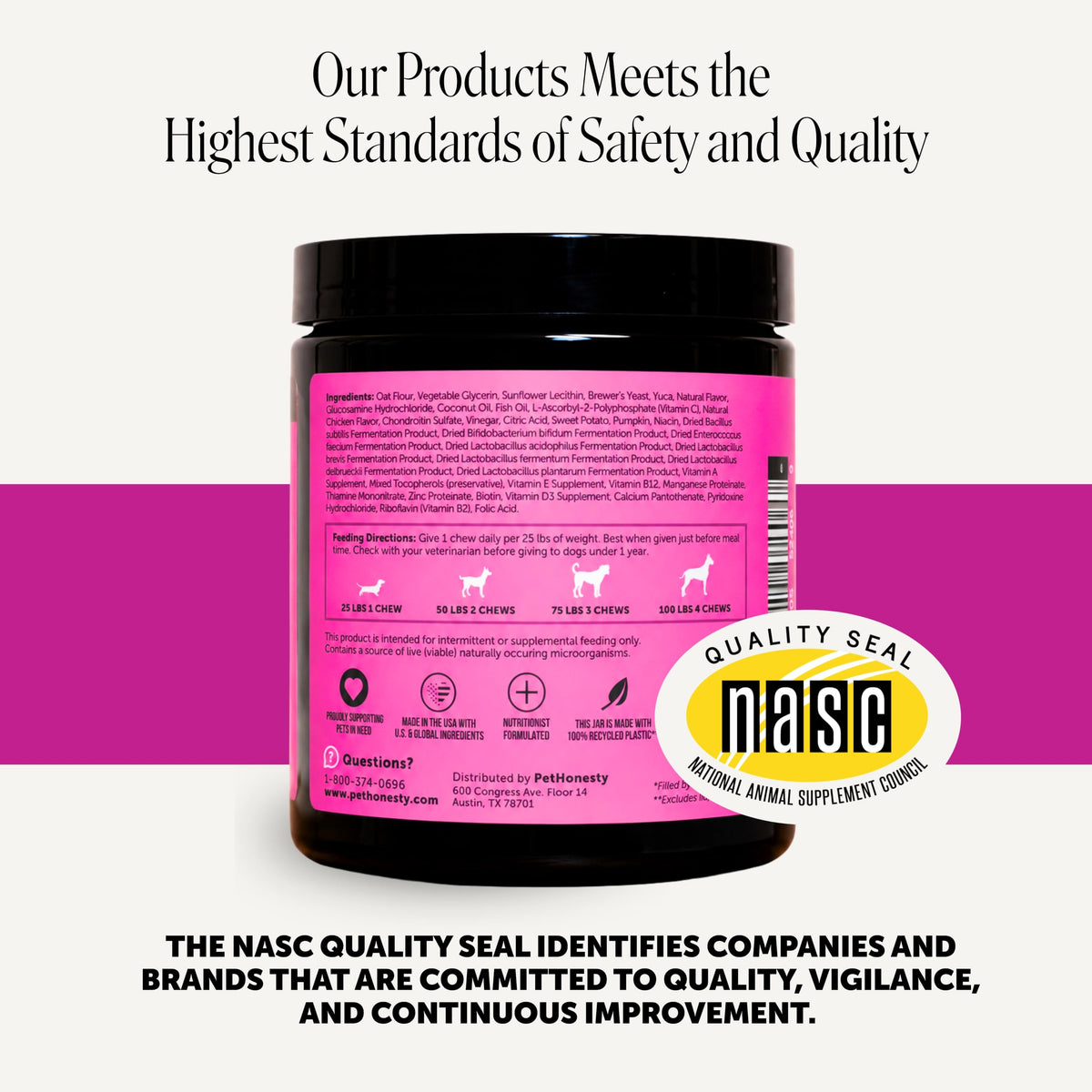 Pet Honesty Vet Recommended 10-in-1 Dog Multivitamin, 90 Ct, Peanut Butter