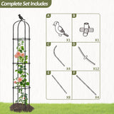 Trellume Garden Obelisk Trellis for Climbing Plants Outdoor - 69"(H), Rustproof Trellis with Adjustable Rings, Metal Plant Support for Potted Vines, Garden Trellis Use for Outdoor or Indoor(2 Pack)