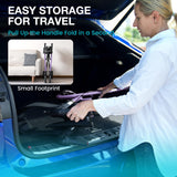 PLANET WALK Super Lightweight Rollator Walker for Seniors, Foldable Rolling Walker with Seat and 8" Rubber Wheels for All Terrain, Unique Design Aluminium Frame Sturdy Walkers for Traveling - Purple