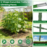 Cucumber Trellis for Raised Bed 48" L x 48" H U-Shape Garden Trellis for Climbing Plants Outdoor, Metal Arch Trellis for Vegetables, Plant Support for Tomato Pea Zucchini Grape Flowers