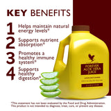 2 Bottles of 1 Liter Aloe Vera Juice. Forever Living Lemon-Lime Flavored Aloe Juice. Pure Aloe Vera Juice Made with Pure Aloe Vera Plant