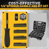 96-Piece 3/8" Drive Impact Socket Set, SAE(5/16 to 3/4-Inch) & Metric(8-22mm), Standard & Deep Sockets, Ratchet Handle, Bit Set, Universal Joint, Extension Bar, Adapters, Spark Plug Sockets