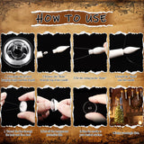 24 Pcs Halloween LED Magic Hanging Floating Candles, Taper Flickering Flameless with 2 Magic Wands - Candle Set for Halloween, Christmas, Weddings, Birthdays & Fantasy Ambiance...