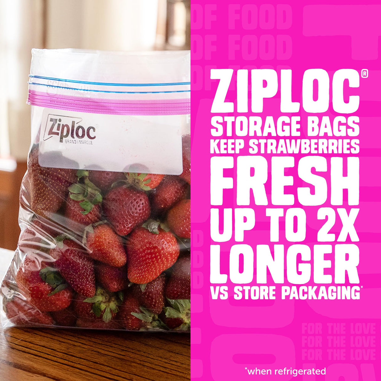 Ziploc Gallon Food Storage Bags, New Stay Open Design with Stand-Up Bottom, Easy to Fill, 30 Count (Pack of 4)
