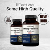 NatureBell Magnesium Glycinate 500mg, 240 Capsules | 100% Chelated & Purified | Sleep, Muscle & Heart Support | 3rd Party Tested, Non-GMO, Gluten-Free