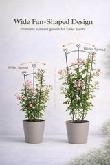 2 Pack Trellis for Climbing Plants Indoor, 31.5 Inch & 46.5 Inch Garden Plant Trellis for Climbing Plants Outdoor, Expandable House Plant Support for Pothos, Ivy, Monstera, Hoya, Black