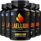 (5 Pack) Laellium Pills - Advanced Daily Formula All Natural Ingredients, Laellium Supplement Capsules, Premium Support Maximum Strength for Overall Health & Wellness, 300 Capsules for 5 Months