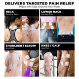 TENS 7000 Rechargeable Tens Unit Muscle Stimulator, Back Pain Relief, 4 Electrodes/Unit Pads, Period Pain Simulator, Muscle Recovery & Growth, Stim Machine, Electrotherapy, TENS Machine