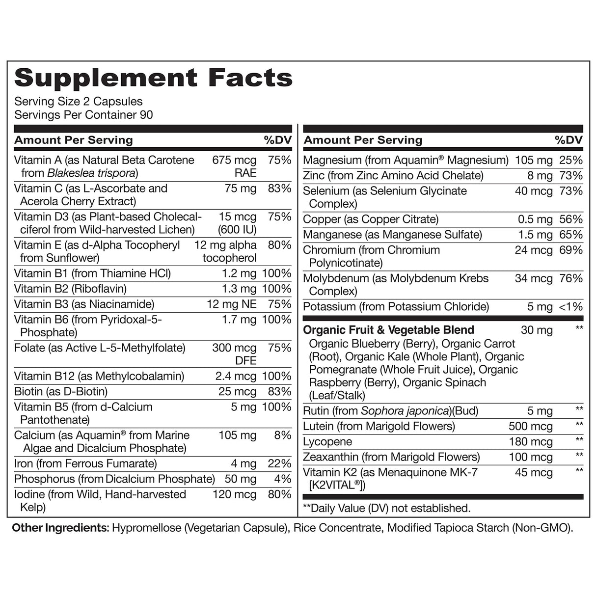 NATURELO Teen Multivitamin - Whole Food Multivitamin - with Minerals for Teenage Boys & Girls - Supplement for Active Kids - Non-GMO - Vegan & Vegetarian - 180 Capsules