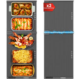 Forge AY XXL Food Warming Mat for Countertop 42"x16" - Electric Warming Trays for Buffets Party - Extra Large Fast Full-Surface Heating Mat - 2 Piece Extendable Roll-Up Warmers for Food Trays Buffet