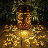 Solar Lanterns Outdoor Waterproof Hummingbird Garden Decor Gifts for Women Mom Grandma Hanging Lights Metal Solar Decoration Outside for Yard, Patio,Backyard(Butterfly and Sunflower)