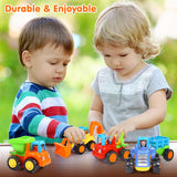 Toddler Toy Car,4PCS Inertia Toy Push and Go Cars,Toys for 2 Year Old Boy