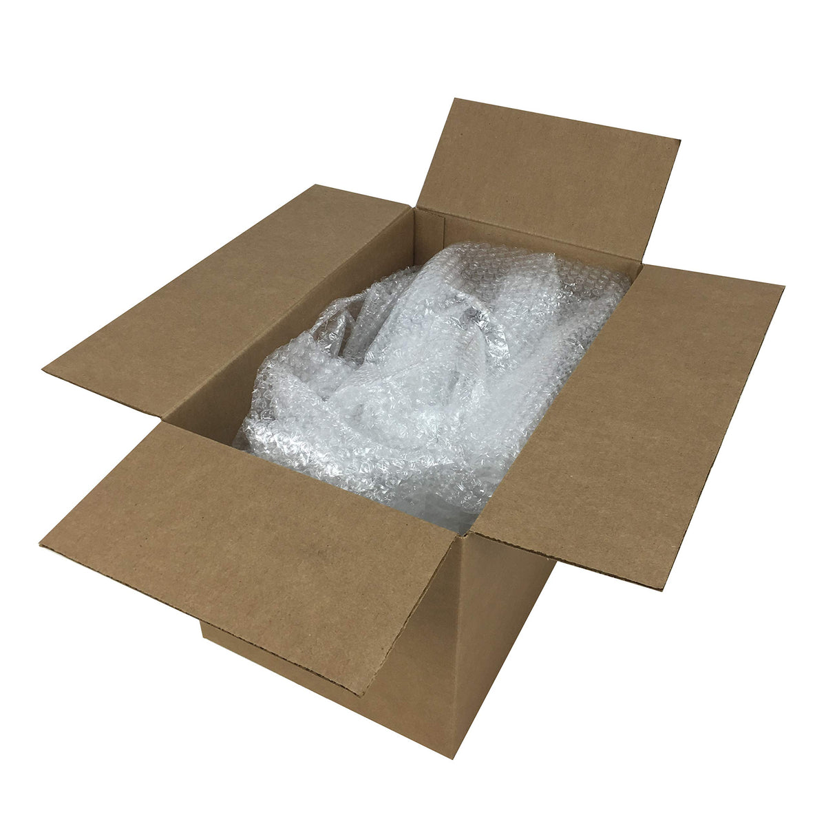 Amazon Basics Bubble Wrap for Moving, Packing, Shipping and Storage, Perforated Protective Cushioning for Fragile Items, 12-inch x 175-ft Long Roll, Small 3/16", Clear