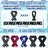 Tarpop 30 Pieces Cooling Neck Wraps Bulk Camo Ice Cooling Bandana Reusable Cooler Scarf Tube for Hot Weather Outdoor Fishing Running