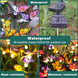 TONULAX Solar Garden Lights - 4 Pack Swaying Butterfly Light, Swaying in The Wind, Solar Outdoor Lights, Yard Patio Pathway Decoration, High Flexibility Iron Wire & Realistic Butterflies(4 Pack)