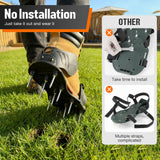 NINGO Pre-Assembled Lawn Aerator Shoes for Yard Grass, Aerator Lawn Tool with Heavy Duty Spikes for Effectively Aerating Lawn Soil, Air Aerator Tool with Adjustable Dual-Buckle for Men's Sizes 8-14