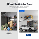 FLEXIMOUNTS 3x6 Overhead Garage Storage Adjustable Ceiling Rack 72" Length x 36" Width x 40" Height, 450lbs Weight Capacity, White, Classic Series