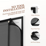 Yotache Left Right Side Opening Magnetic Screen Door Fits Door Size 32 x 78, Reinforced Polyester Net Curtain, Actual Screen Size 34" x 79" Black