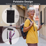 LIXIANG Walking Cane and Walking Stick for Adult Men and Women, with Travel Bag， Adjustable Folding Elderly and Adult Cane（Purple）