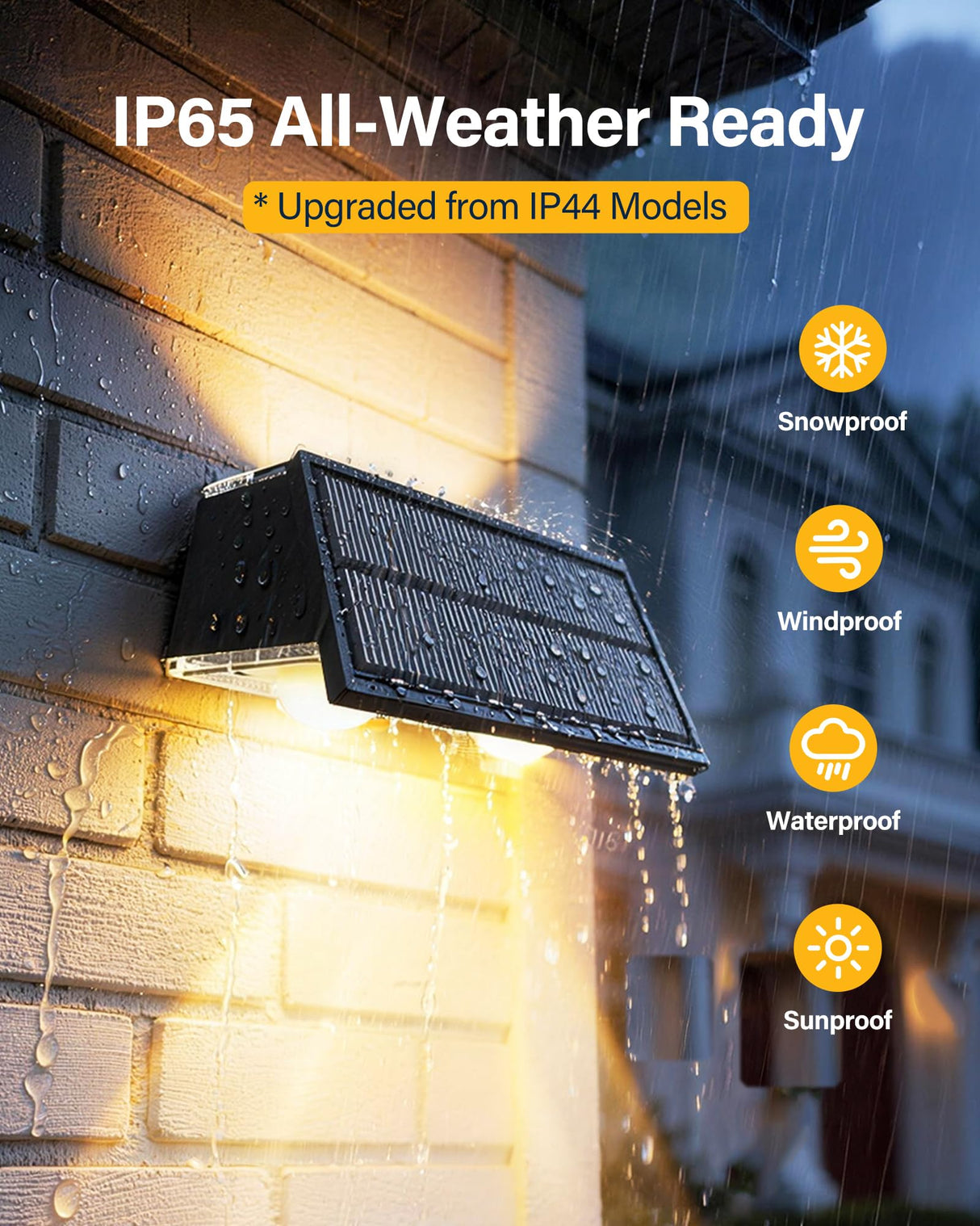 Toeuie Solar Fence Lights Outdoor, 10 Pack 100LM Fence Lights Solar Powered Waterproof, 9 Color Modes, Up & Down LED Focused Beam, 12H Dusk to Dawn Glow for Pool/Patio/Wall/Backyard - Black