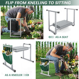 Garden Kneeler and Seat, 10.2" Stable and Save Anti-Tipping with Handle