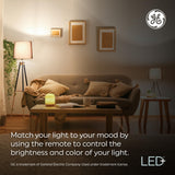 GE LED+ Color Changing LED Light Bulbs with Remote, No App or Wi-Fi Required, A19 Bulbs (3 Pack)