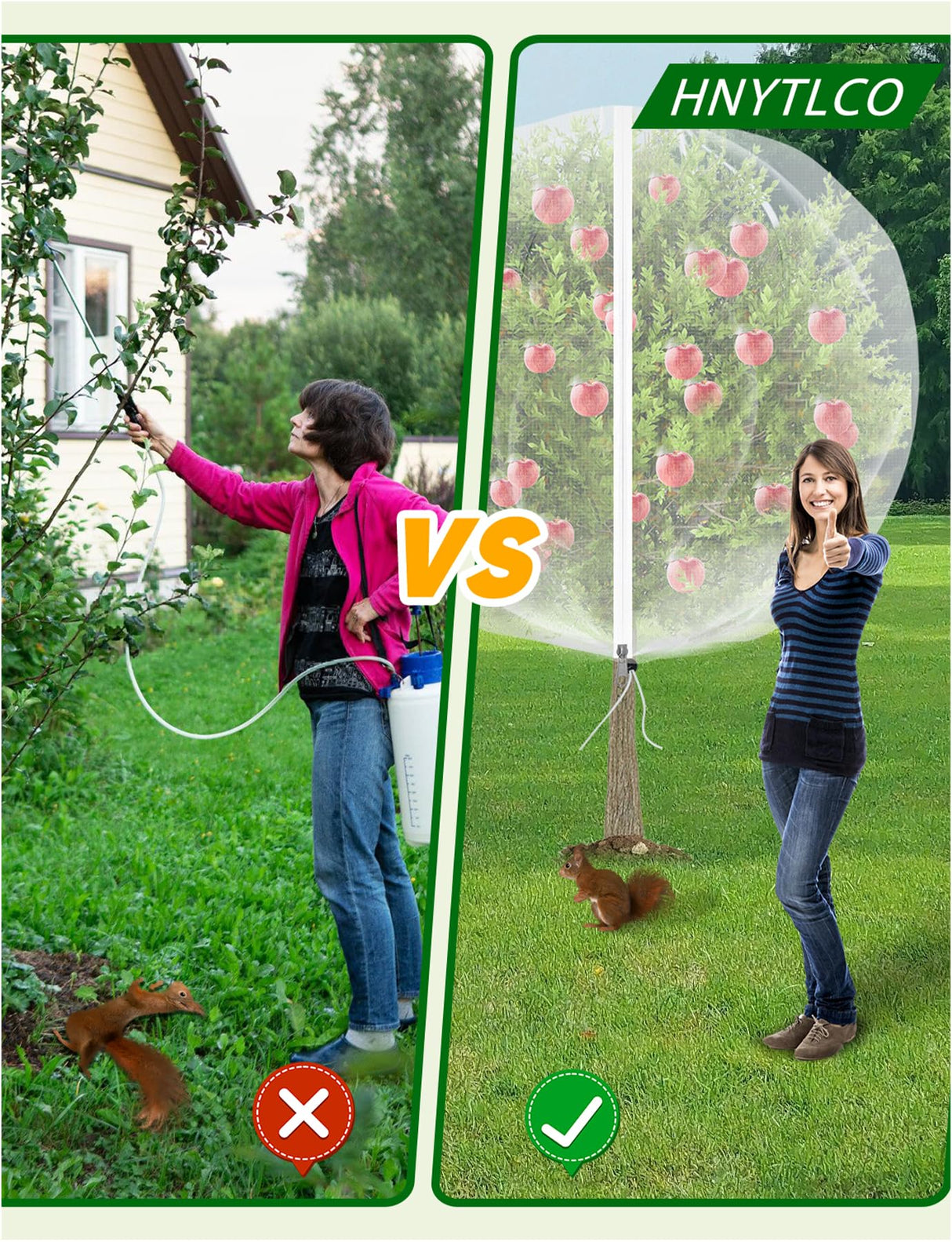 Large Fruit Trees Netting Cicadas - 2Pcs 3.3X3.3FT with Zipper and Drawstring,bird Mesh Covers for blueberry bushes,Garden Apple Pear Peach Orange Tree Fruit Tomato Bug Plant Protection (2, 3.3X3.3FT)