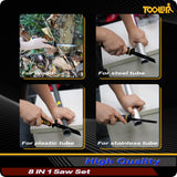 8-In-1 Multi Blades Hand Saw, Drywall Cutter. Hacksaw. Long Blade Hand Saw, Jab Saw, For Cutting Drywall, Sheetrock, Wood, Metel, Plastic, Plywood. Blade Quick Change Mechanism.