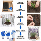 3Pack Plant Protector from Animals, 9pcs Wire Plant Protectors Metal Mesh Plant Cages, 11.8 x 15.7 Inch Outdoor Plant Guards for Rabbits Chicken Squirrels and Garden Protection