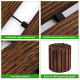 Landical 24ft Wooden Garden Pathway with Non Slip Surface Roll Out Boardwalk Walkways Road Floor Pathway Rustic Path Decorative Patio Pavers for Outdoor Garden Beach Wedding Party(Brown)