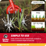 Garden Weasel Rotary Hand Cultivator Tiller for Aerating Weeding Planting