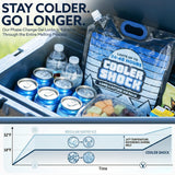 Cooler Shock Reusable Ice Packs for Cooler - Long-Lasting Freezer Packs with Built-in Handle - Large Cooler Size, Pack of 3