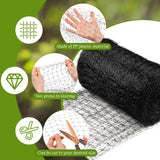 Woanger 3 Pack Deer Fence Netting Bird Netting Garden Net with 150 Pcs Cable Ties for Bird Protect Plants, Vegetables Against Birds Fruit Trees Deer Squirrel Rabbit and Other Animals (Black,7x100 ft)