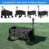 Xxerciz Collapsible Wagon Side Pocket for Umbrella, 900D Oxford Storage Bag with Mesh Pouch for Folding Wagon, Garden Cart Accessories Bag for Camping Garden Sports