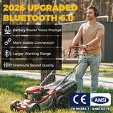 Kalence Bluetooth 6.0 Hearing Protection with 120H Working Time, 30dB Safety Earmuffs, Rechargeable Ear Protection Headphones with Mic for Mowing, Workshops, Construction, Snowblowing, Black