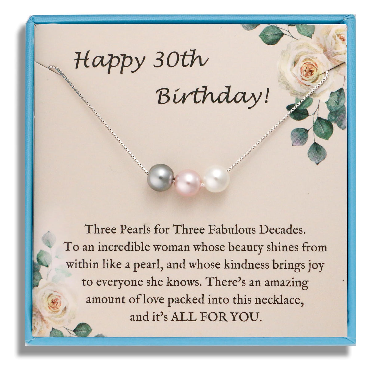 Sereney 30th Birthday Gifts for Women, 30 Yr Old Sterling Silver Necklace