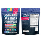 Clean Nutraceuticals Sea Moss Black Seed Oil Ashwagandha Turmeric Bladderwrack Burdock & Vitamin C Vitamin D3 with Elderberry Manuka Dandelion (120 Count (Pack of 1))