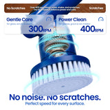 iKLYN 2026 Upgraded Electric Spin Scrubber: 120 Min Runtime, IPX7 Waterproof Cordless Power Scrubber, Adjustable Extension Handle, 8 Heads, 2 Speeds for Shower, Tub, Tile & Floor