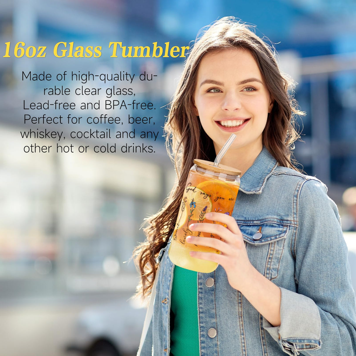 Christian Gifts for Women Faith, Inspirational Religious Gifts for Women Mom Grandma Sister Friends Encouragement Gift Basket with Canvas Tote Bag 16oz Can Glass, Unique Birthday Christmas Gift Ideas